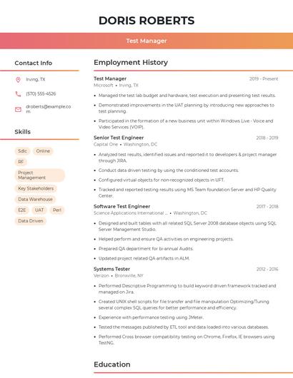 Resume example 3