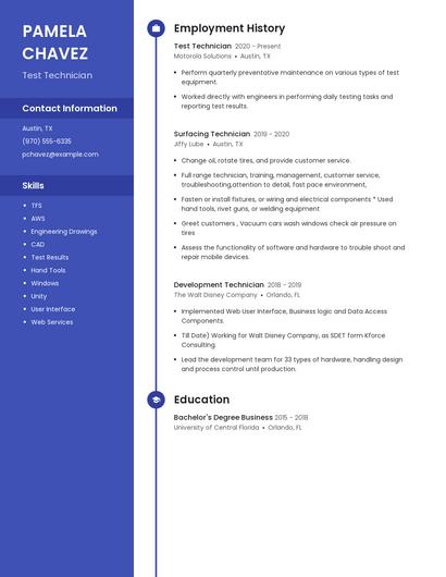 Resume example 5