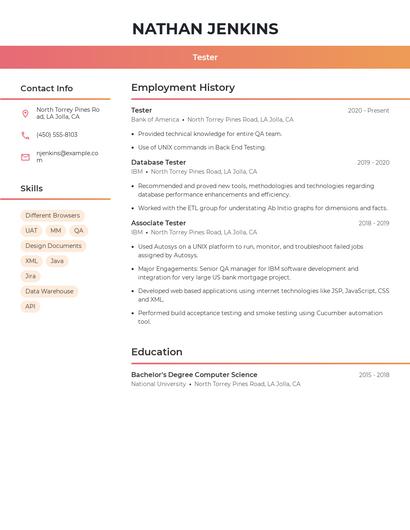 Resume example 3