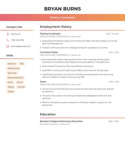 Resume example 3
