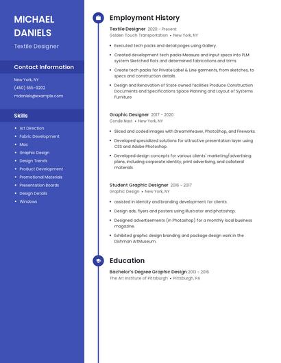 Textile Designer Resume