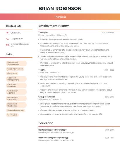 Resume example 3