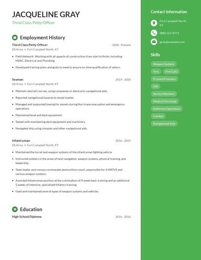Resume example 4