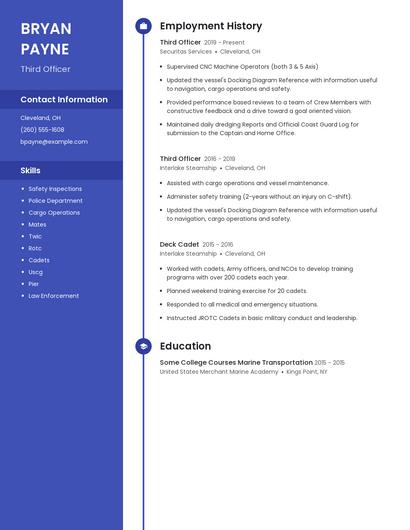 Third Officer Resume