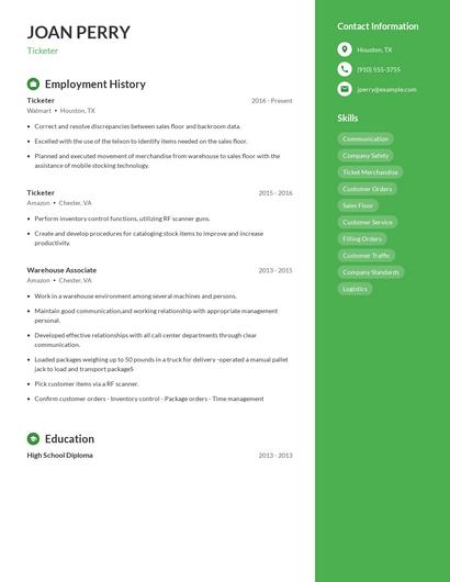 Ticketer Resume