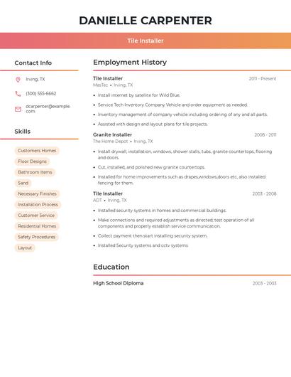 Resume example 3