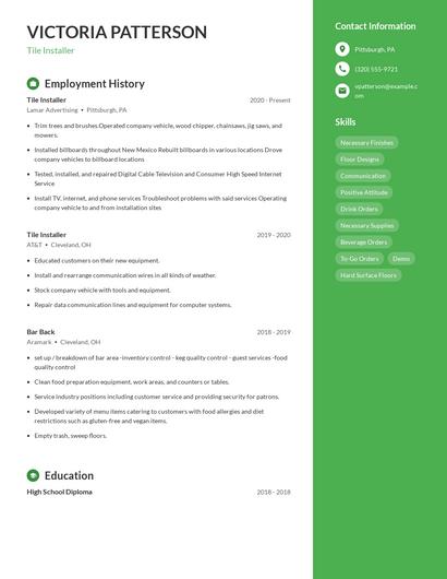 Resume example 4