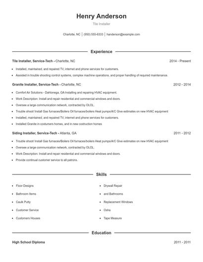 Resume example 1