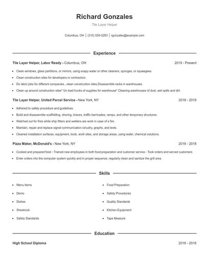 Tile Layer Helper Resume
