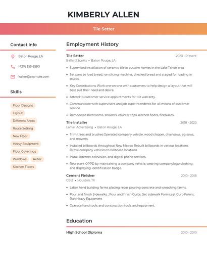 Resume example 3
