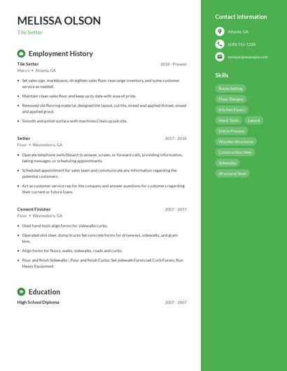 Resume example 4