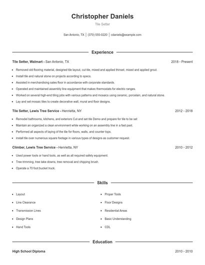 Resume example 1