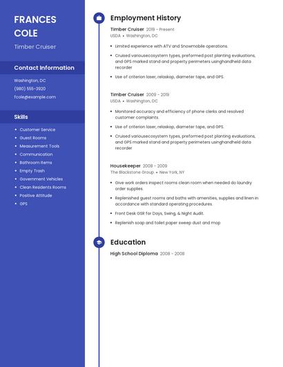 Timber Cruiser Resume