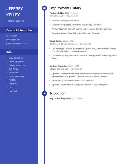 Timber Cutter Resume