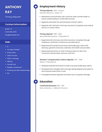Timing Adjuster Resume