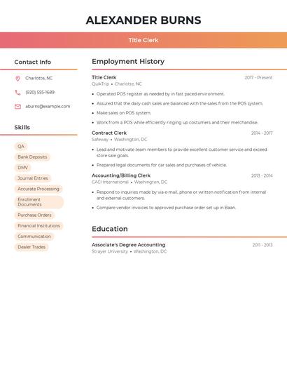 Resume example 3