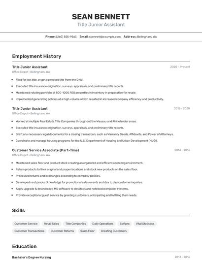 Resume example 2