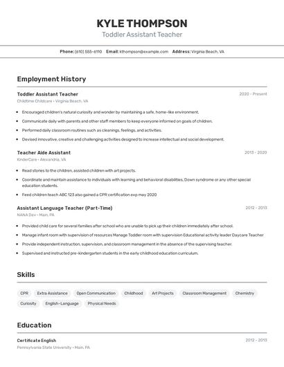 Resume example 2