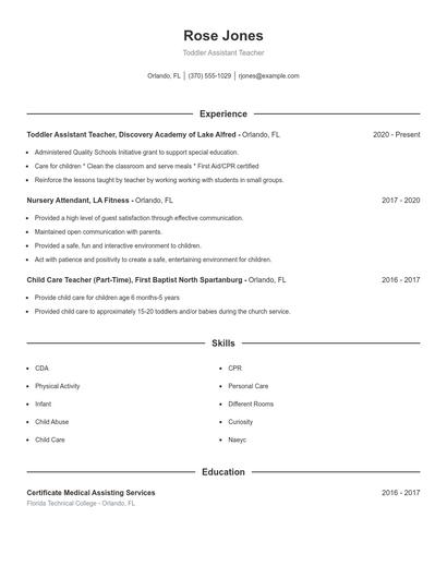 Resume example 1