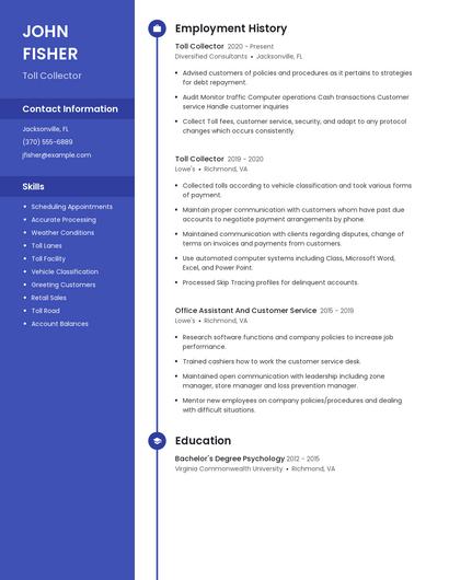 Resume example 5
