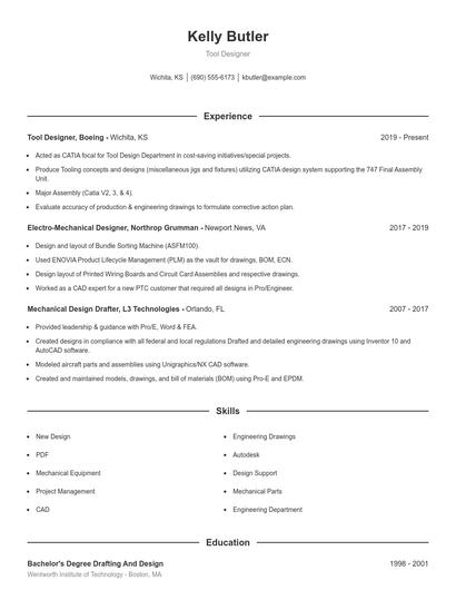 Resume example 1