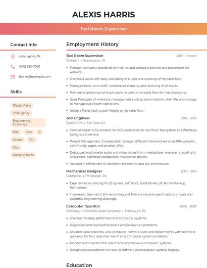 Resume example 3
