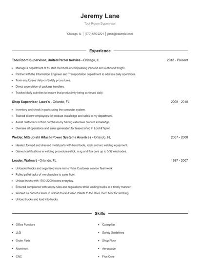 Resume example 1