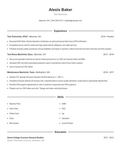 Resume example 1