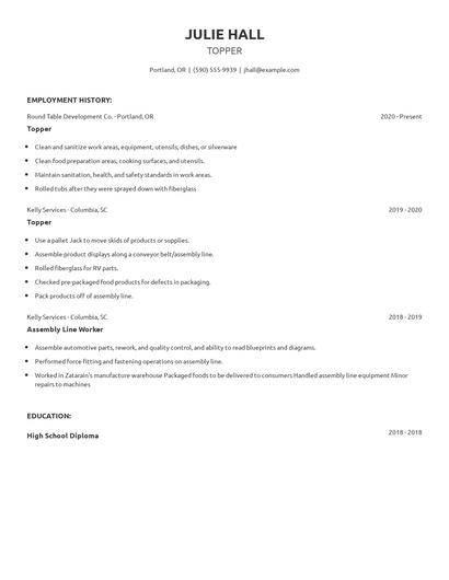Topper Resume