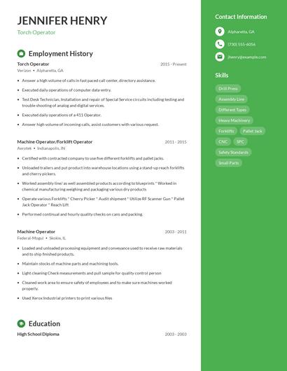 Torch Operator Resume