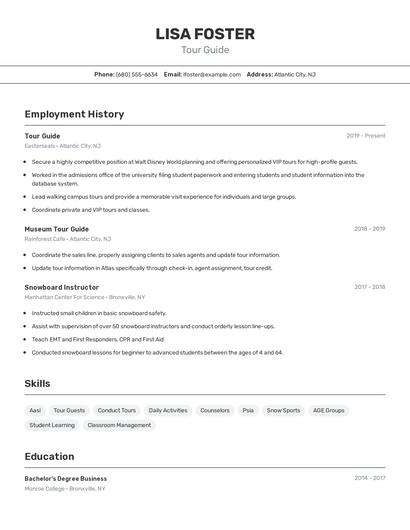 Resume example 2