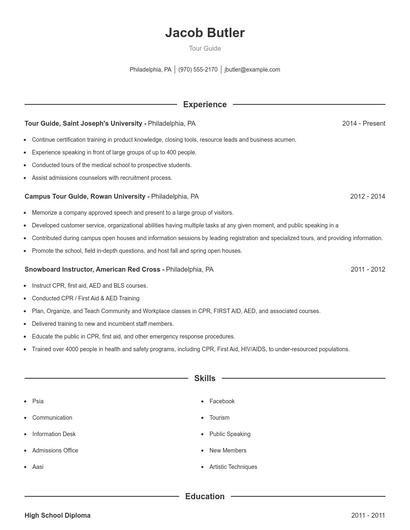Resume example 1