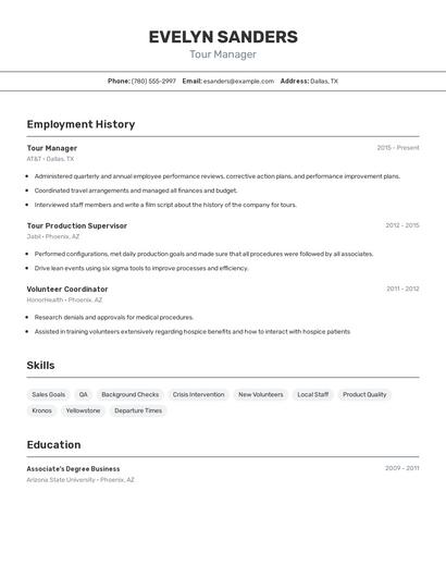 Resume example 2