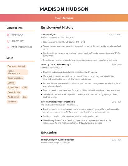 Resume example 3