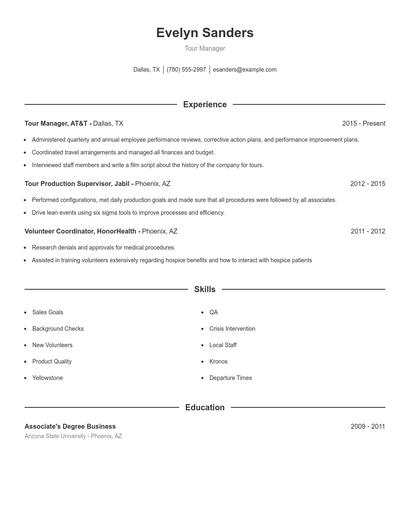 Resume example 1