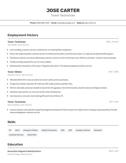 Resume example 2