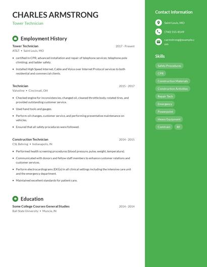 Resume example 4