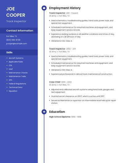 Track Inspector Resume
