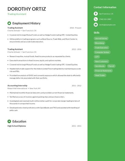 Resume example 4