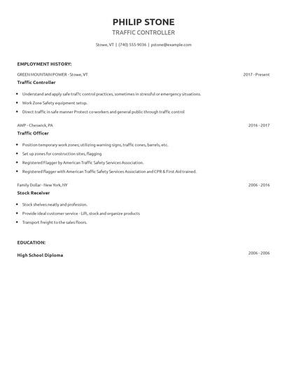 Traffic Controller Resume