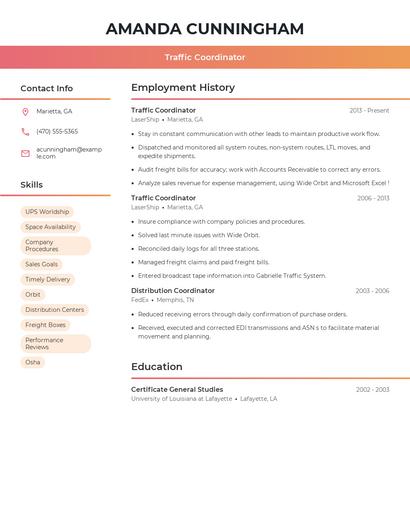 Resume example 3
