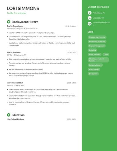 Resume example 5