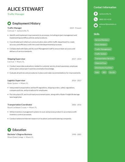 Resume example 5
