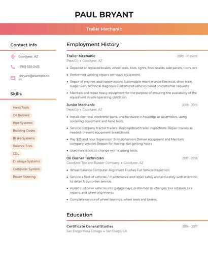 Resume example 3