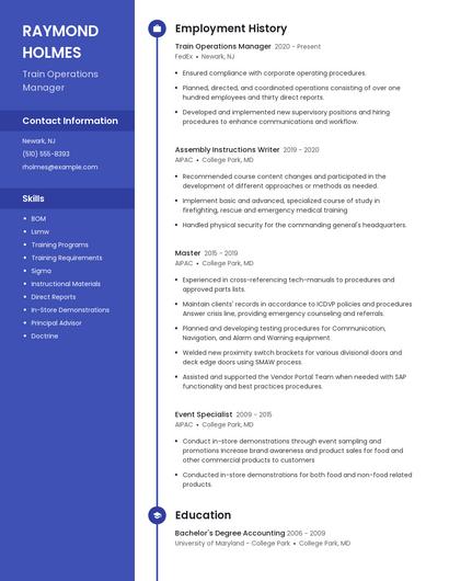 Resume example 5
