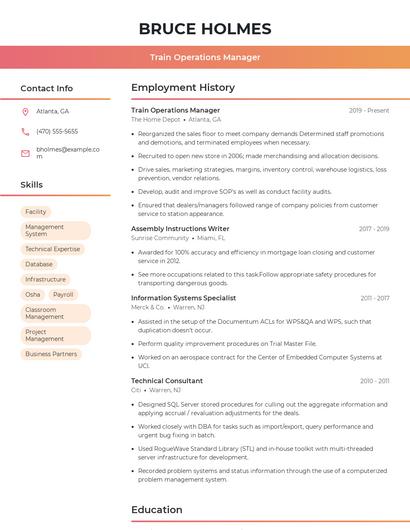 Resume example 3