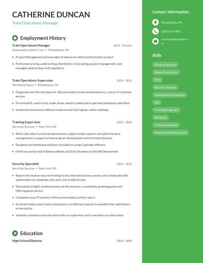 Resume example 4