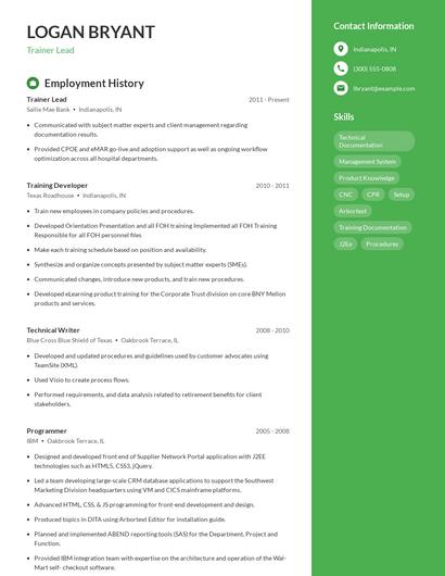Resume example 5