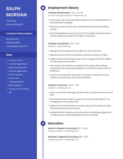 Training Administrator Resume