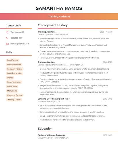 Resume example 3